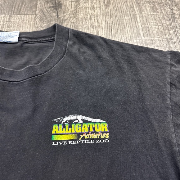 Vintage Alligator Adventure Reptile Zoo T Shirt Myrtle Beach Barefoot Landing - Picture 5 of 5